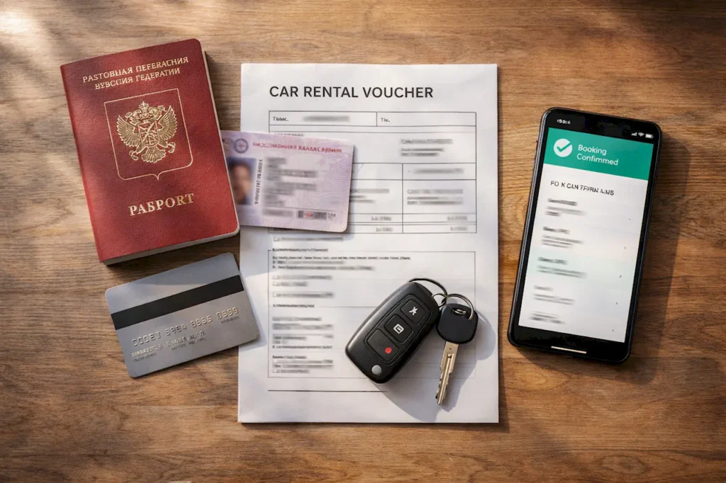 Для оформления аренды понадобятся (загран) паспорт, права и банковская карта Документы для аренды автомобиля на Тенерифе — паспорт, права, карта