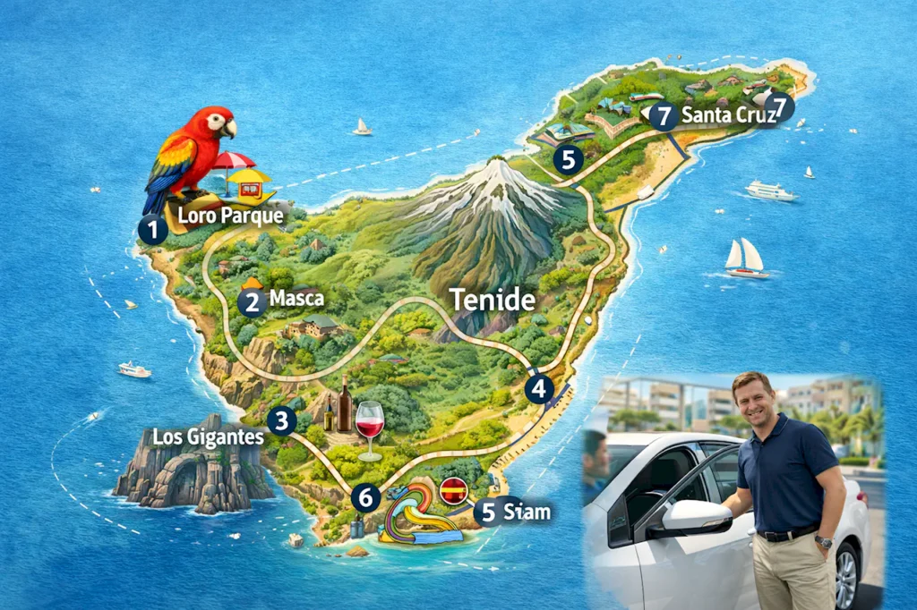 Услуги водителя на Тенерифе — заказать с авто 8 Какие маршруты можно заказать с водителем на Тенерифе?